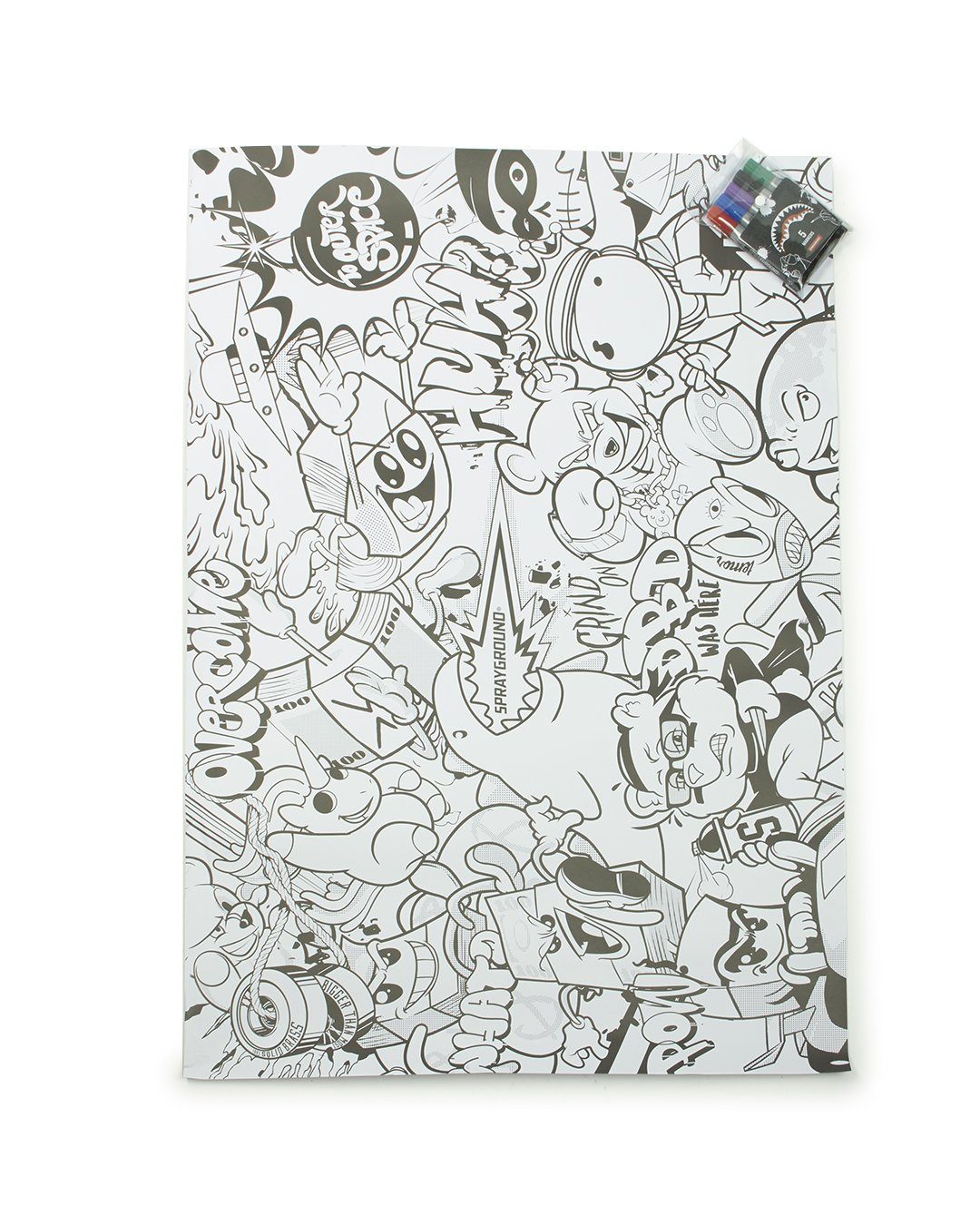 HUGE COLORING POSTER 39"x27" & MARKERS INCLUDED