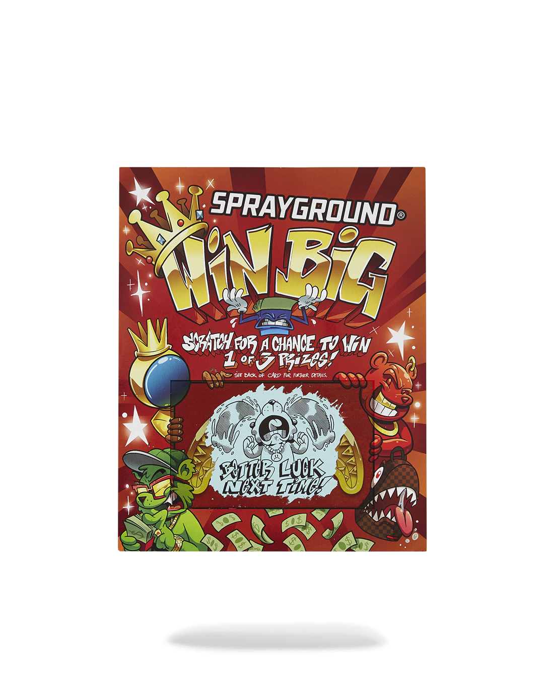 SCRATCH OFF PLAYING CARD - WIN A BACKPACK, MONEYBEAR OR LUGGAGE!